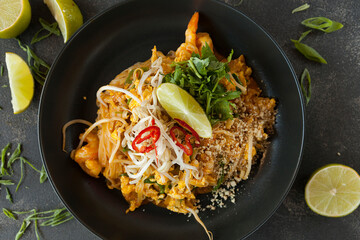 asian dish with meat and soy, wok