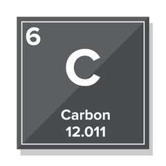 Carbon Element, the concept of chemistry. Periodic table of element