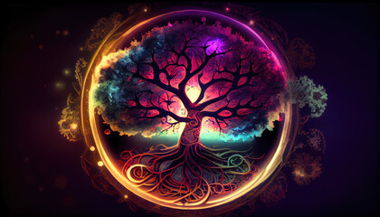 Cosmic tree of life - By Generative AI
