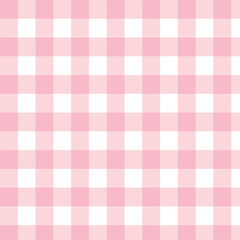 Pink checkered tablecloths seamless pattern background.