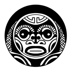 Polynesian circle tattoo design.  Aboriginal samoan. Vector illustration eps10.