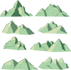 Mountains in polygon  elements vector image