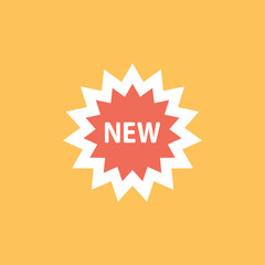 Vector illustration of new product icon, sticker new, sale, discount.