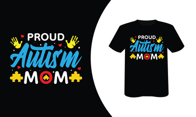 Autism Tshirt Design, Autism puzzle t-shirt design, Autism awareness t-shirts design