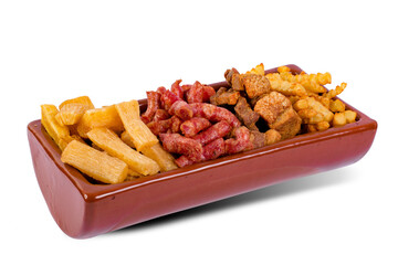 Telha Mineira, Mandioca, Carne, Torresmo, Batata e Linguíça, PNG, Transparente