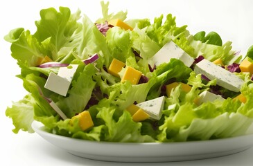 vegetable salad with cheese and onion