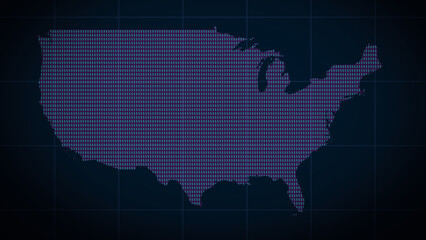 United States map concept, filled with dollar sign