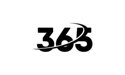 365 logo design - obrazy, fototapety, plakaty