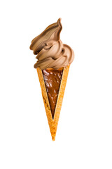 Ice cream cone with stuffing