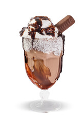 Delicious Cup of Ice Cream Stuffed and Decorated