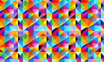  a colorful background with a lot of different colored triangles on it.  generative ai