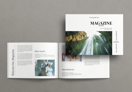 Magazine Layout with Landscape