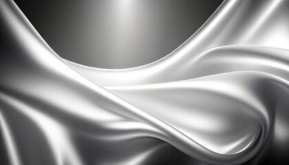  a black and white photo of a wavy fabric with a black background.  generative ai