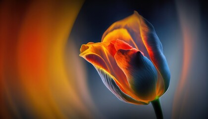 Fototapeta na wymiar a close up of a flower with a blurry background. generative ai