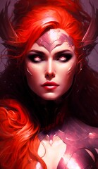 Fototapeta premium Red hair goddess