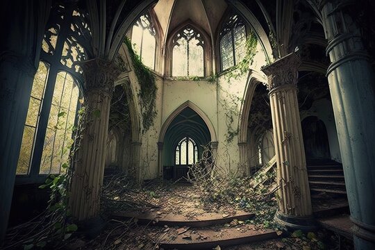 Abondoned building background