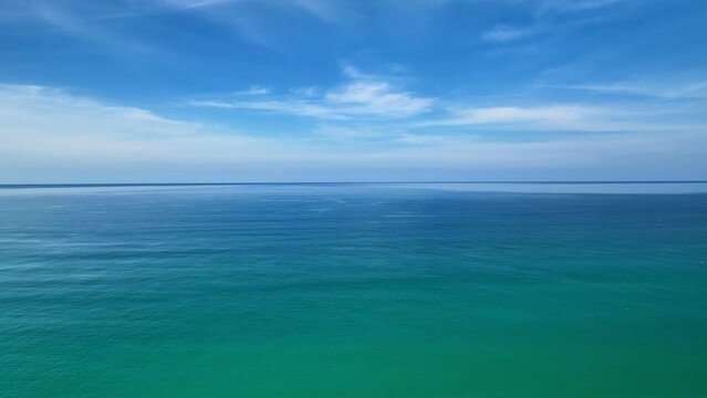 Beautiful Sea in summer season,footage from drone camera,Amazing sea ocean background	