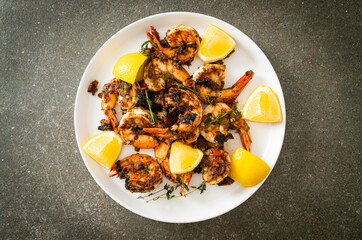 jerk shrimps or grilled shrimps in Jamaica style