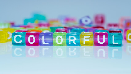 colorful words in colorful blocks. words in blocks. the concept of colorful diversity
