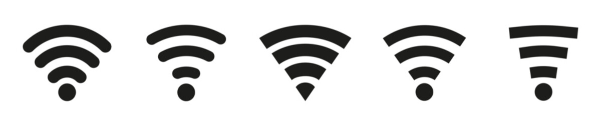 wifi icon vector. Wi-fi signal symbol. Isolated vector illustration.  - obrazy, fototapety, plakaty