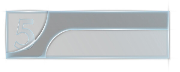 Obraz premium Transparent glass infographic UI template number labels