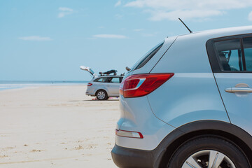 Car on beach 