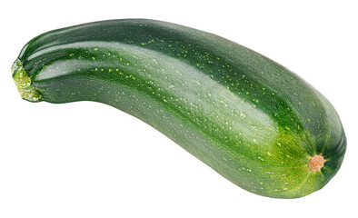 Ripe zucchini or courgette isolated on transparent background