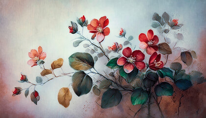 Vibrant Floral Background Impressionism Art Wallpaper |  AI Generated