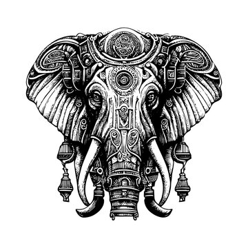 mammoth elephant logo is a striking symbol of strength and resilience, evoking a sense of power and stability for the brand it represents