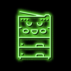 photocopy of material children book neon glow icon illustration