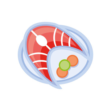 png icon of food served on a plate with transparent background