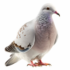 white pigeon isolated on white