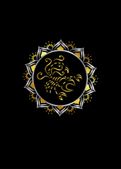 
The illustration - zodiac sign in the black color.