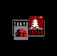 JAPAN,TOKYO Typography t-shirt vector design.