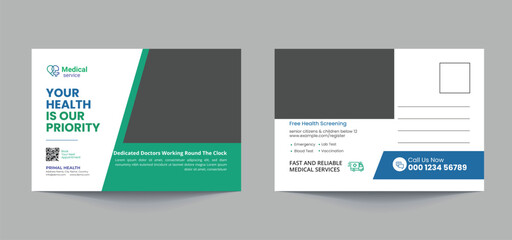 Medical Post card template