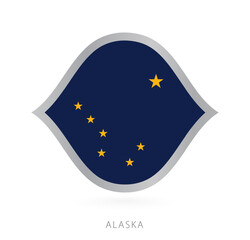 Alaska national team flag in style for international basketball competitions.