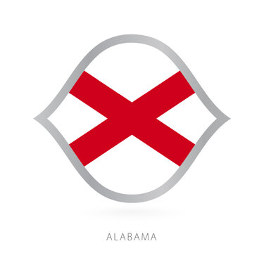 Alabama national team flag in style for international basketball competitions.