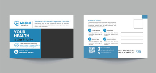 Medical Post card template