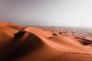 Fototapeta na wymiar huge sand desert dune