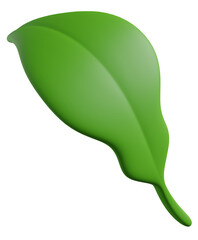 Digital illustration of a vibrant green leaf