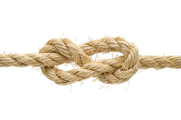 Stopper knot made of rough hemp rope
