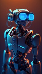 Blue screen robot, Generative AI