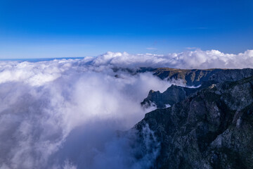 Madeira, from Pico do Arieiro, above the clouds, Portugal, EU, Europe