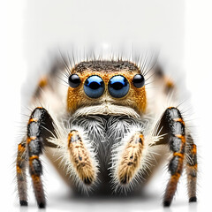 Tarantula 3D Isolated on White Backgrounds. Generative AI