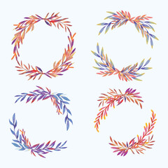colorful leaves wreath