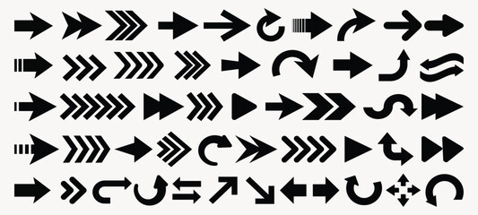 Black arrow icon set. Arrow. Cursor. Arrow vector icon. Modern simple arrows. Vector illustration