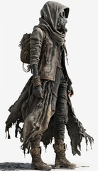 Stalker from wasteland, nuclear war survival human