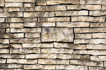 石タイルの壁