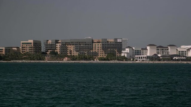 sea beach, beach houses, dubai city, sunny weather