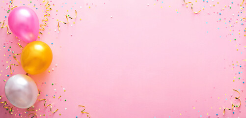 Party background with colorful balloons